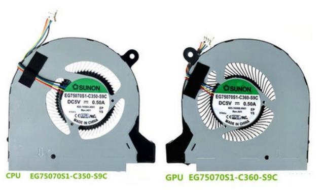 Ventilateur de CPU+GPU pour Acer Aspire V Nitro Vn7-593g