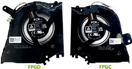 Ventilateur de CPU+GPU 12V pour Asus 13NB0TF0M10011 13NB0TF0M11011