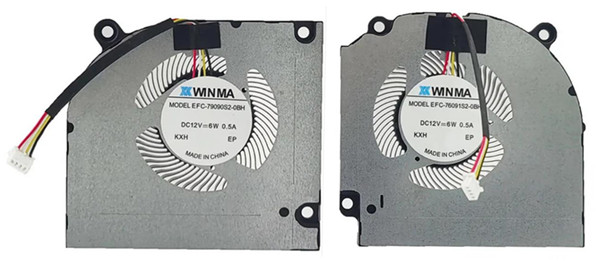 Ventilateur de CPU+GPU 12V pour Clevo Pd70 Pd71 Gx8r9 EFC-79090S2-0BH EFC-76091S2-0BH