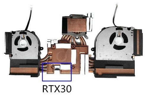 Ventilateur+radiateur RTX30 pour Clevo X170km X170km-g - Cliquez sur l'image pour la fermer