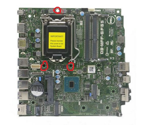 Dell OptiPlex 7050MFF LGA1151 ddr4 Carte mère 55H3G 055H3G D8-MFF-SF65