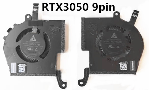 Ventilateur de CPU+GPU RTX3050 9pin pour Dell Alienware X14 R1 0198CH 05PF30