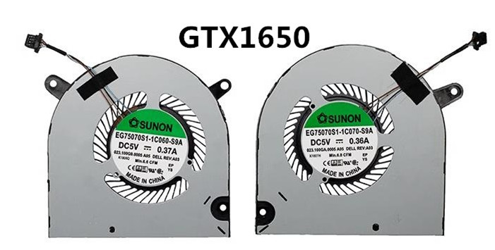 Ventilateur de CPU+GPU GTX1650 pour Dell G5 15 5500-FMD52