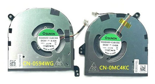 Ventilateur de CPU+GPU pour Dell XPS 15 9520 0594WG 0MC4KC