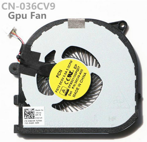 Ventilateur de GPU pour Dell XPS15 9550 0RVTXY