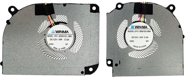Ventilateur de CPU+GPU 12V pour Clevo EFC-95091S2-0BH EFC-87091S2-0BH
