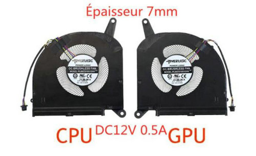 Ventilateur de CPU+GPU 7mm pour Gigabyte Aero 15 Oled YD XD KD Ventilateur de CPU+GPU 7mm pour Gigabyte Aero 15 Oled YD XD KD