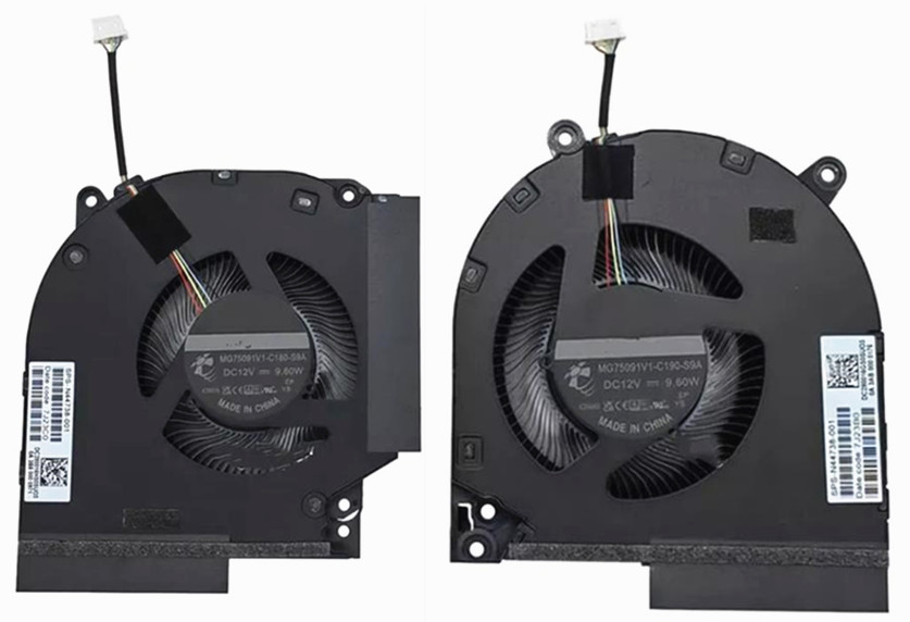 Ventilateur de CPU+GPU 12V pour HP Omen 16-DX N44738-001