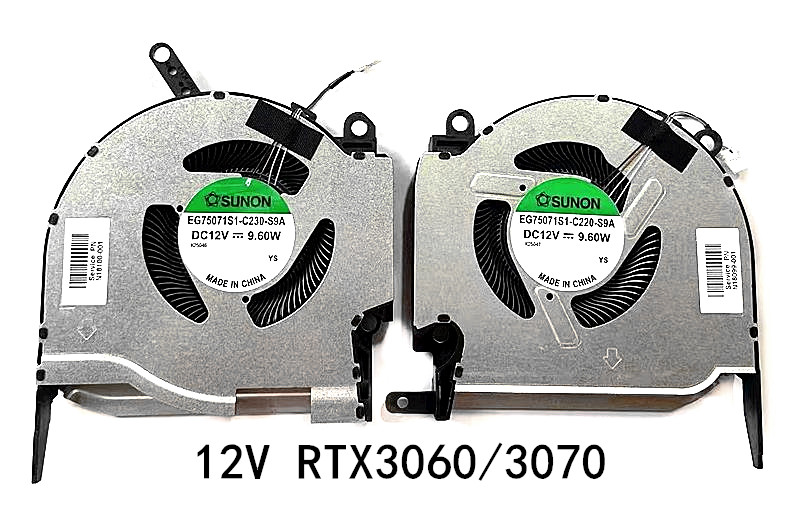 Ventilateur de CPU+GPU 12V pour HP EG75071S1-C220-S9A EG75071S1-C230-S9A