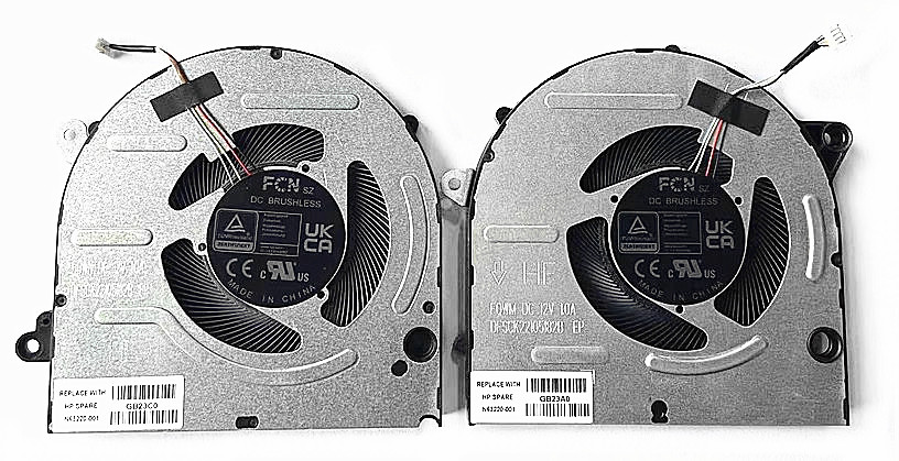 Ventilateur de CPU+GPU 12V pour HP Pavilion Plus 16-ab0000 TPN-W161
