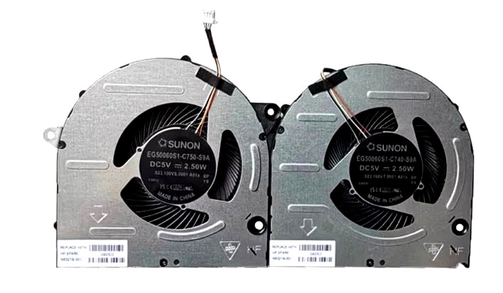 Ventilateur de CPU+GPU 5V pour HP Pavilion Plus 16-ab0000 TPN-W161 N63219-001