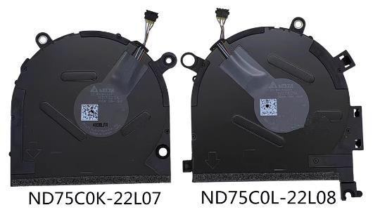 Ventilateur de CPU+GPU pour HP Spectre X360 14-eu0000 ND75C0K-22L07 ND75C0L-22L08