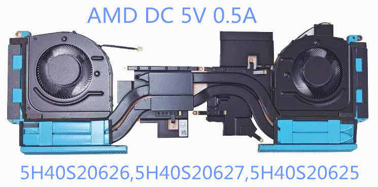 Ventilateur+radiateur AMD pour Lenovo IdeaPad Gaming 3 15iah7 82sa 5H40S20626 5H40S20627 5H40S20625