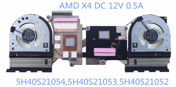 Ventilateur+radiateur 12V AMD X4 pour Lenovo Loq 15ahp9 15arp9 83dx 5H40S21054 5H40S21053 5H40S21052