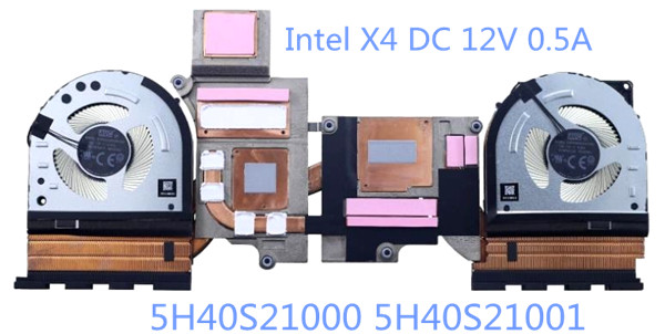 Ventilateur+radiateur 12V Intel X4 pour Lenovo Loq 15iax9 15irx9 5H40S21000 5H40S21001