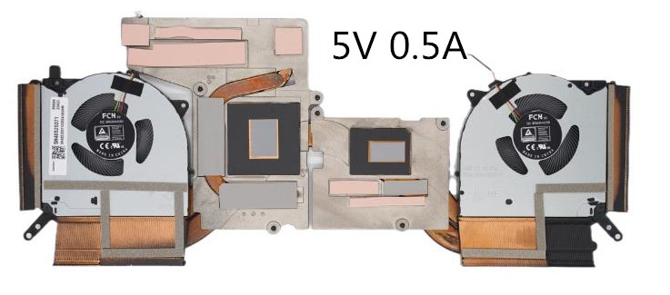 Ventilateur+radiateur 2021 pour Lenovo Legion Y9000P Y560P 5H40S20374 5H40S20375 AT23N001VV0