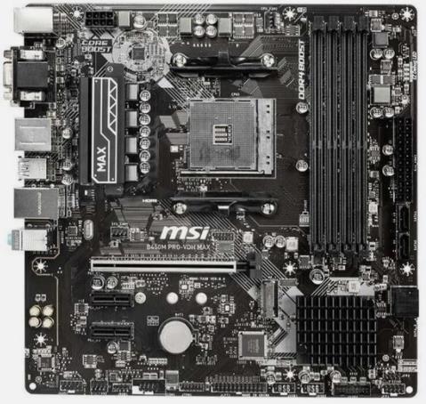 MSI B450M PRO-VDH MAX AM4 DDR4 VGA+DVI+HDMI Carte mère