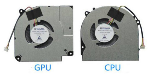 Ventilateur de CPU+GPU pour Medion Erazer P15601 P15603 - Cliquez sur l'image pour la fermer