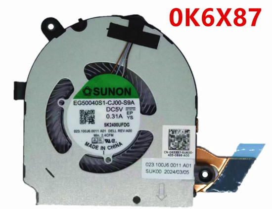 Ventilateur de CPU pour Dell EG50040S1-CJ00-S9A 0K6X87 NS65C11-19H08