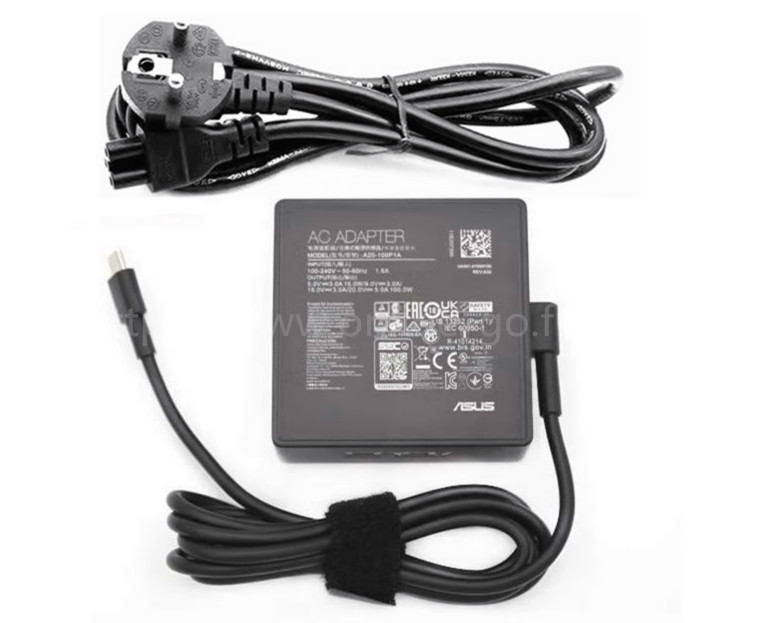 Adaptateur secteur 100W USB-C pour Asus ZenBook 14 UX425 UX425Q UX425QA